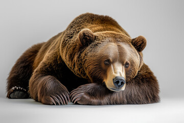 Two Bears Resting Together
Two brown bears resting side by side in a peaceful moment.

