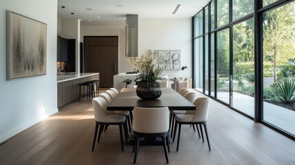 Fototapeta premium Modern Dining Room with a View