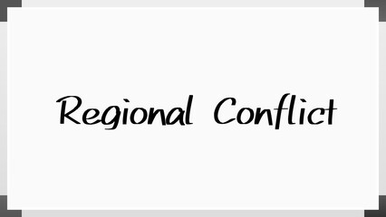 Regional Conflict のホワイトボード風イラスト