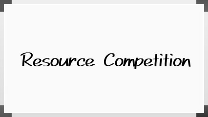 Resource Competition のホワイトボード風イラスト