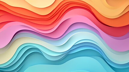 Obraz premium Abstract Colorful Paper Waves
