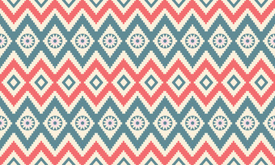 Seamless geometric and floral pattern