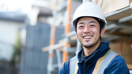 工事現場で働く男性　AI
