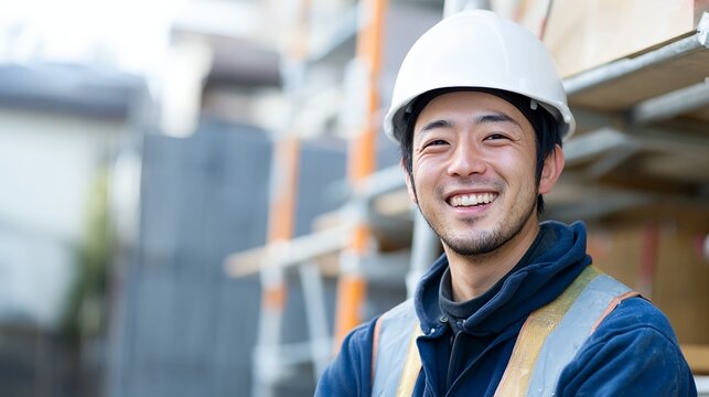 工事現場で働く男性　AI