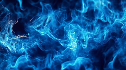 Obraz premium Vibrant blue flames create a mesmerizing abstract background, perfect for designs that need a touch of energy and movement.