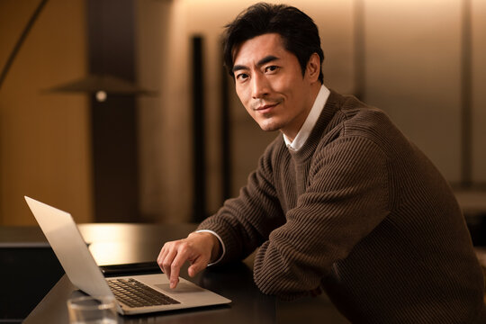 Businessman Working From Home