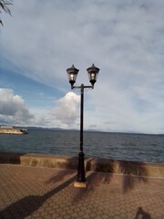 street lamp on the beach