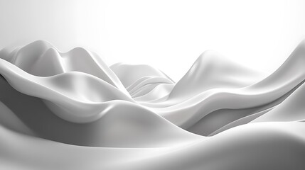 Abstract White Fabric Waves