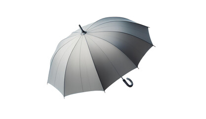 Sleek Black Umbrella with Curved Handle in Minimalist Style, Featuring Clean Lines and Smooth Texture, Perfect for Professional and Elegant Rain Protection