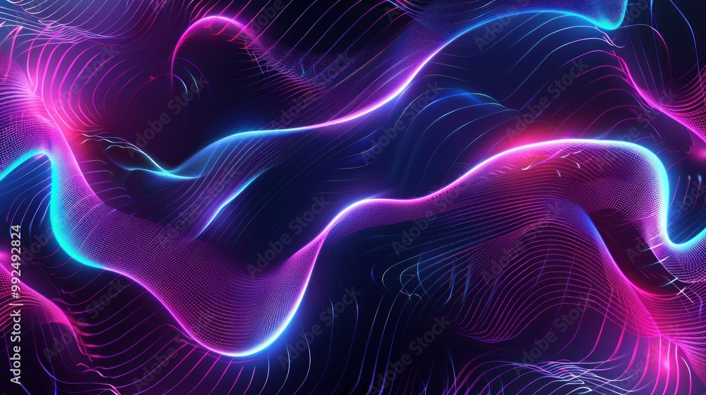 Poster background 3d rendering futuristic abstract shining neon lights ai generated image