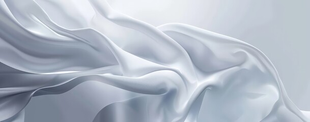 Obraz premium Abstract White Fabric Drapery