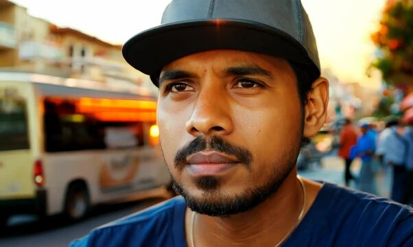 Peruvian Man Parallel Parking in Busy City Street