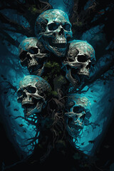 Entwined Skulls of the Forest