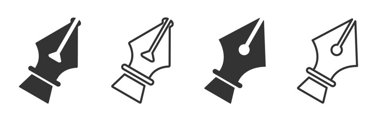 Fountain pen vector icons collection. Fountain pen. Fountain pen vector icon design