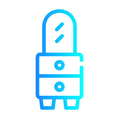 chest of drawer Line Gradient Icon