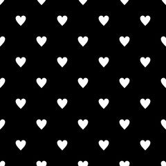 Heart pattern classic, minimalist black and white