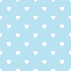 Heart pattern classic, minimalist baby blue