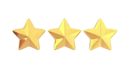 Obraz premium golden stars isolated on white background