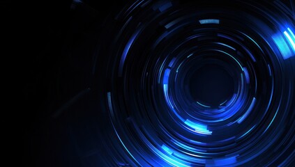 Abstract Blue Light Circles