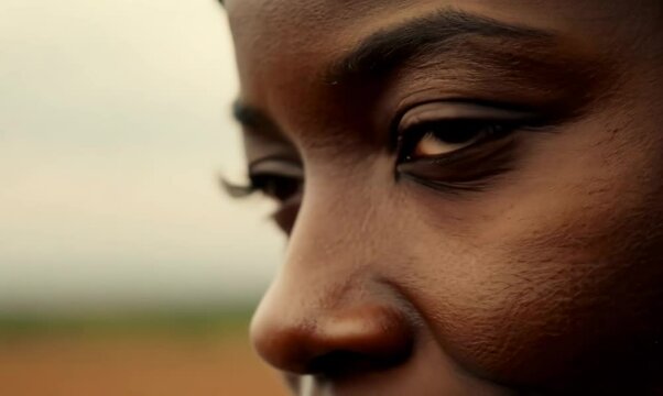 Zambian Woman Waiting to Vote at Polling Station