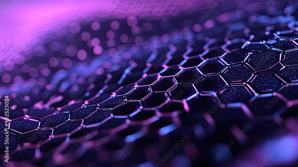 Poster futuristic technology background with hexagon grid pattern design