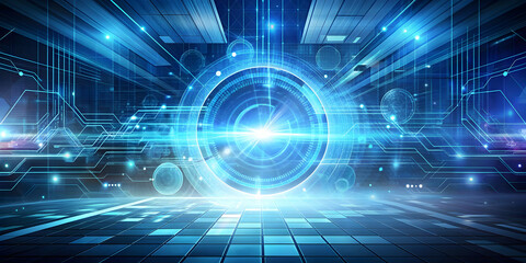 Obraz premium Futuristic abstract background with digital technology elements, technology, abstract, futuristic, background, digital