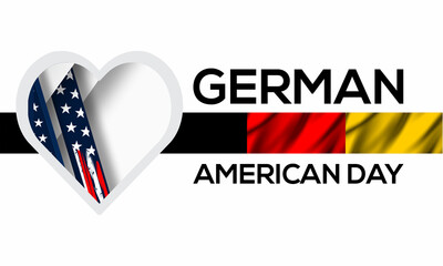 German American Day background Vector Illustration	
