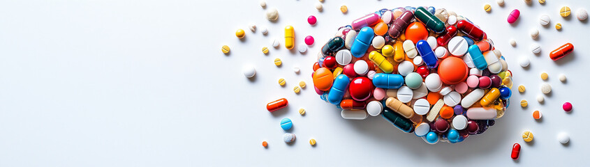 The brain is formed from tablets, created using Generative AI technology.