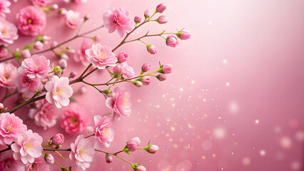 Delicate pink flowers on a pink background, delicate, pink, flowers, background, soft, petals, bloom, elegant, feminine, beauty