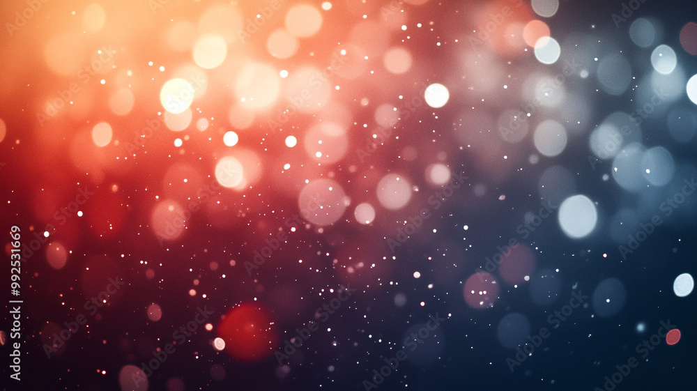 Poster captivating bokeh effect with colorful light orbs and dark background in evening setting