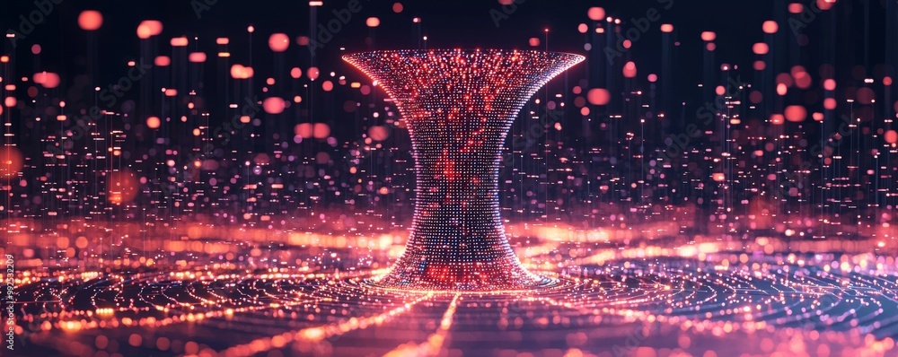 Poster abstract light waves in dynamic motion