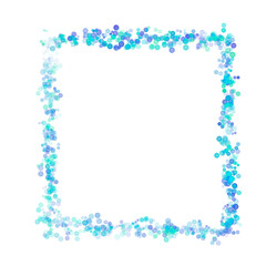 Blue square light particle circle