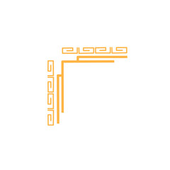 Roman corner frame vector elements