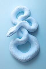 Fototapeta premium 青い蛇のイラスト