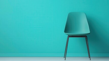 Modern high chair with a soft, curved seat and a slim, metal base, curved seat, contemporary comfort