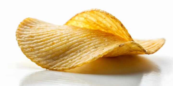 Close up of a crispy potato chip, snack, food, salty, crunch, snack food, crispy, close-up, potato, delicious, unhealthy