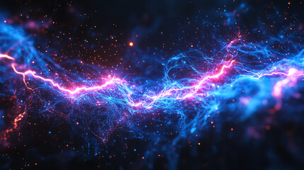 Obraz premium 3D illustration of Electrical Energy Energy from the movement of electric charges