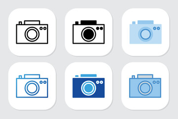 camera icons with various design styles