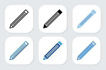 pencil icons with various design styles