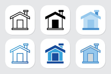 Obraz premium home icons with various design styles