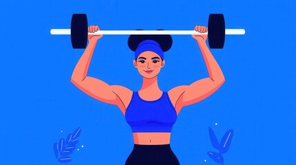 Obraz premium Micro workout coach, personalized training, flat design illustration