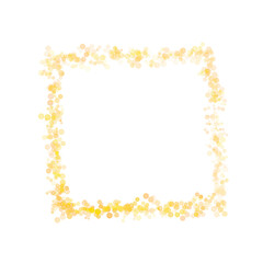 Square of shiny golden glitter dots