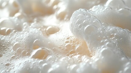 Fototapeta premium White Foam Bubbles Close Up