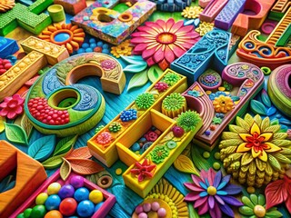 Obraz premium Creative Letters to Color for Art Therapy, Relaxation, and Stress Relief Activities for All Ages