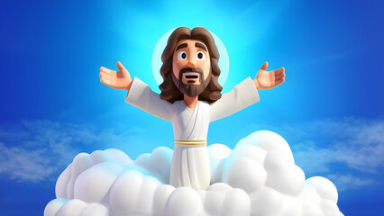 Jesus cartoon 3D image