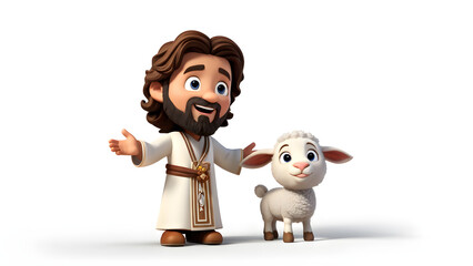 Jesus cartoon 3D image