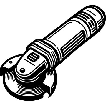 black and white angle grinder tool clip art preview