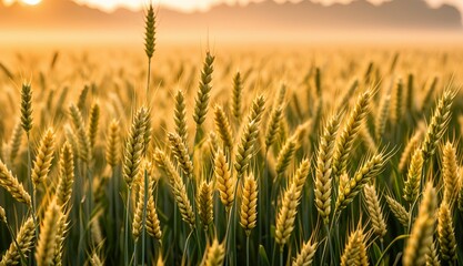 wheat field, in the morning