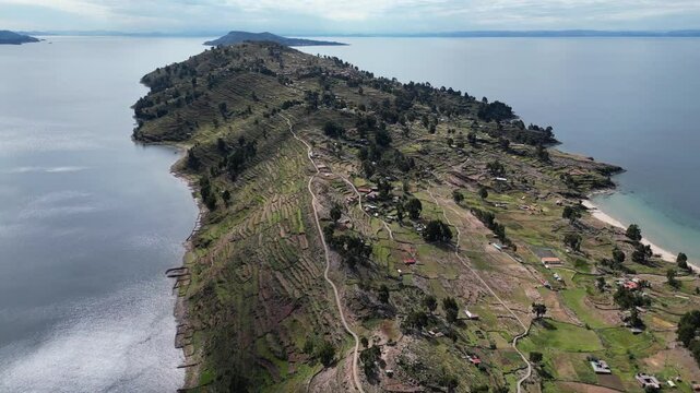 All of Taquile Island in Lake Titicaca is utilized with terraced farms