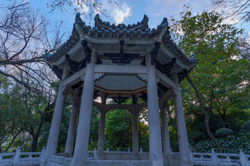 Fototapeta premium Traditional Chinese architectural pavilion in the park